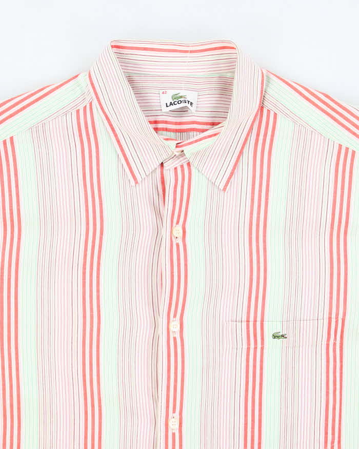 Vintage Lacoste Striped Long Sleeve Shirt - L