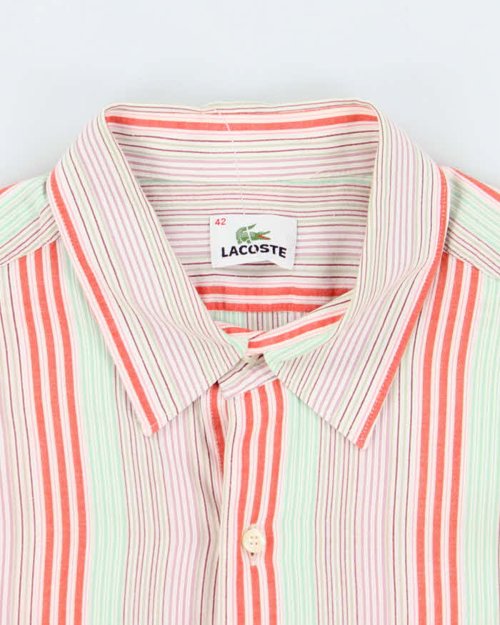 Vintage Lacoste Striped Long Sleeve Shirt - L