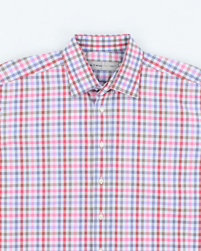Vintage Etro Checked Long Sleeve Shirt - XL