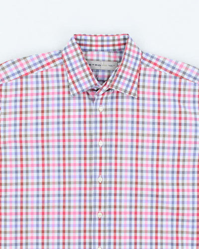 Vintage Etro Checked Long Sleeve Shirt - XL