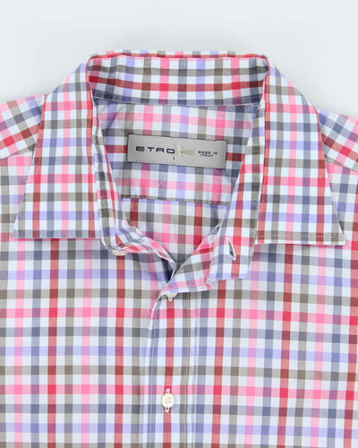 Vintage Etro Checked Long Sleeve Shirt - XL