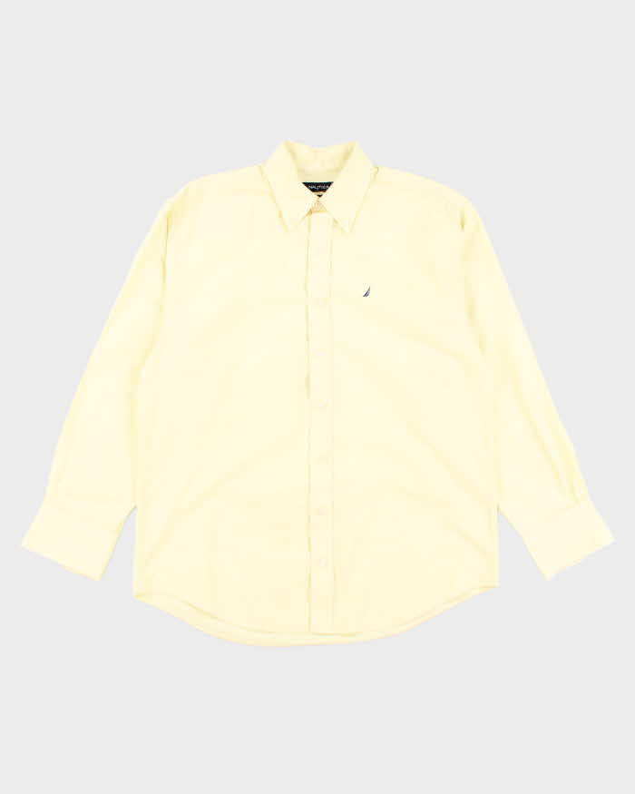 Vintage Nautica Pale Yellow Long Sleeve Shirt - L
