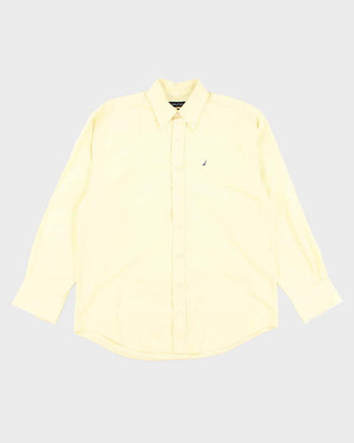 Vintage Nautica Pale Yellow Long Sleeve Shirt - L
