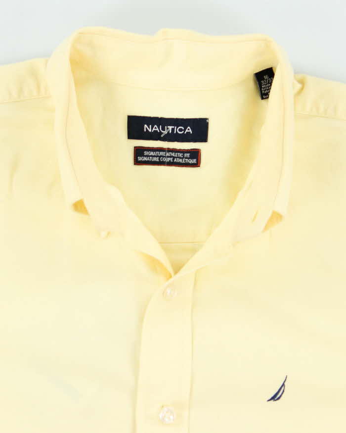 Vintage Nautica Pale Yellow Long Sleeve Shirt - L