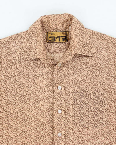 Vintage 70s The Bay 317 Floral Long Sleeve Shirt - M