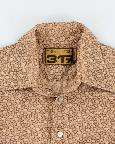 Vintage 70s The Bay 317 Floral Long Sleeve Shirt - M