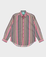 Vintage Robert Graham Silk &amp; Cotton Shirt - L