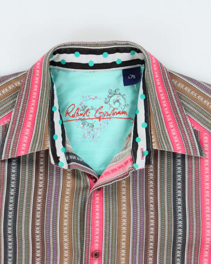 Vintage Robert Graham Silk &amp; Cotton Shirt - L