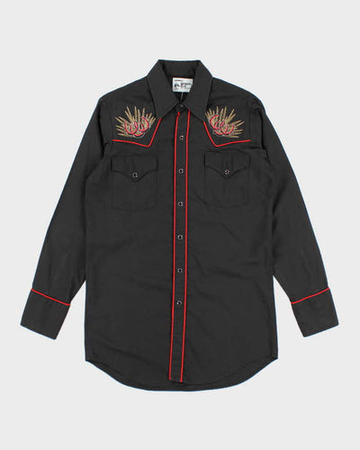 Vintage 70s MWG Horse Shoe Embroidered Western Shirt - M