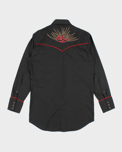 Vintage 70s MWG Horse Shoe Embroidered Western Shirt - M