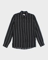 Vintage 2000's Sandro Chain Striped Button Up Shirt - M