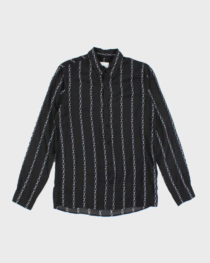 Vintage 2000's Sandro Chain Striped Button Up Shirt - M