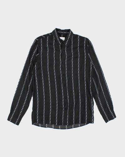 Vintage 2000's Sandro Chain Striped Button Up Shirt - M