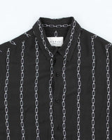 Vintage 2000's Sandro Chain Striped Button Up Shirt - M