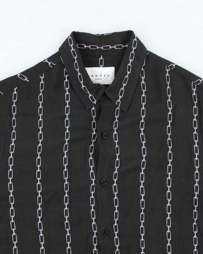 Vintage 2000's Sandro Chain Striped Button Up Shirt - M