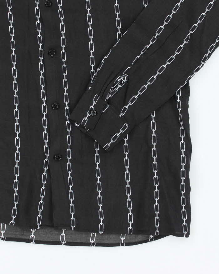 Vintage 2000's Sandro Chain Striped Button Up Shirt - M