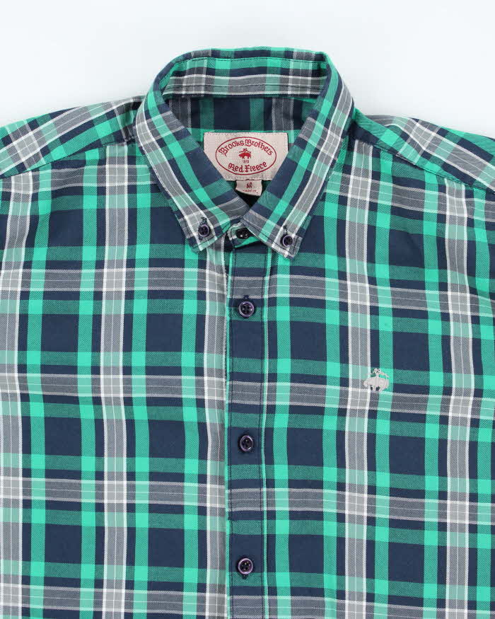 Vintage 2000's Brooks Brothers Plaid Print Button Up Shirt - M