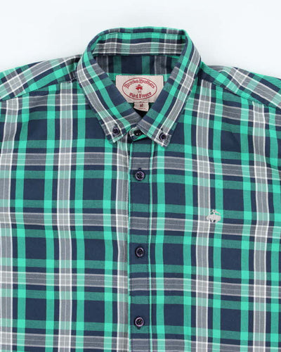 Vintage 2000's Brooks Brothers Plaid Print Button Up Shirt - M
