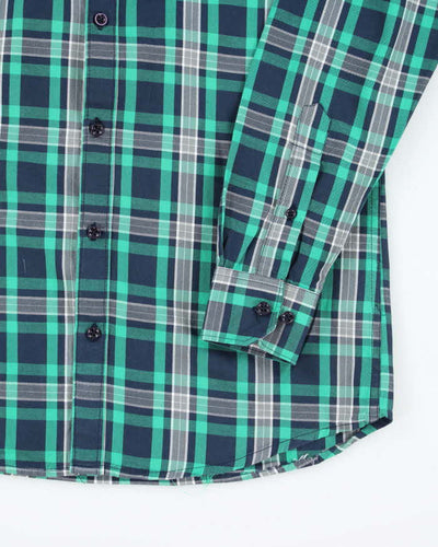 Vintage 2000's Brooks Brothers Plaid Print Button Up Shirt - M