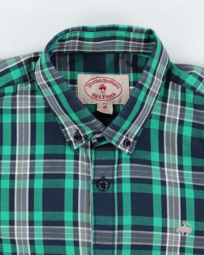 Vintage 2000's Brooks Brothers Plaid Print Button Up Shirt - M