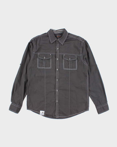 Vintage Y2k 00s Point Zero Studded Long Sleeve Shirt - M
