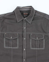 Vintage Y2k 00s Point Zero Studded Long Sleeve Shirt - M