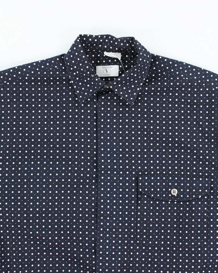 Vintage Valentino Polka Dot Long Sleeve Shirt - XL