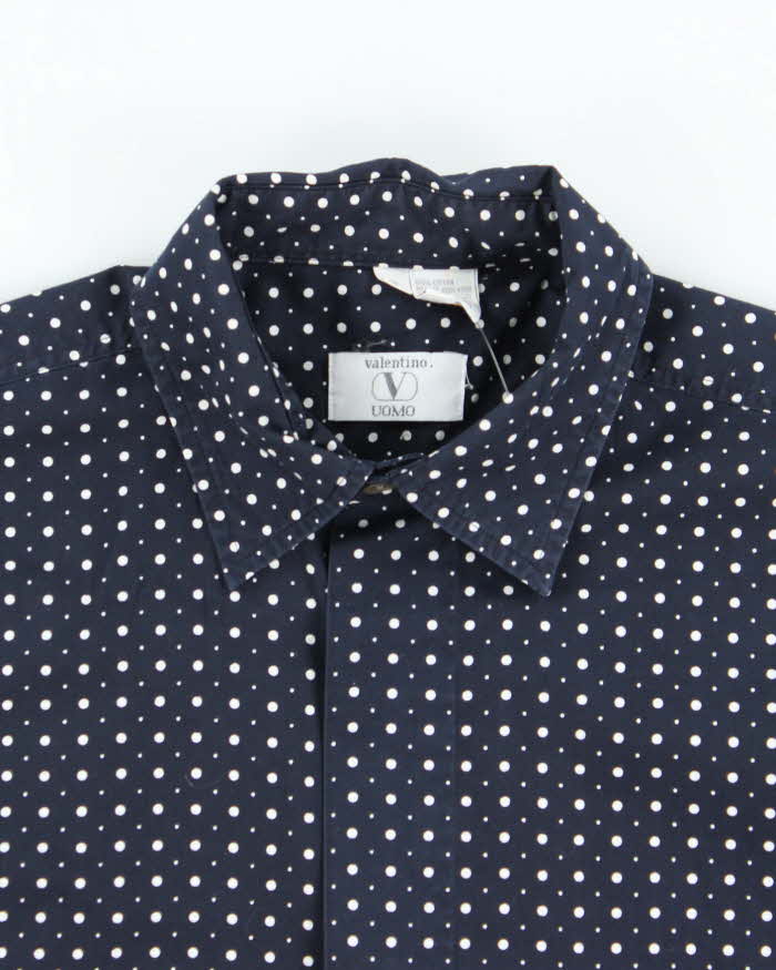 Vintage Valentino Polka Dot Long Sleeve Shirt - XL
