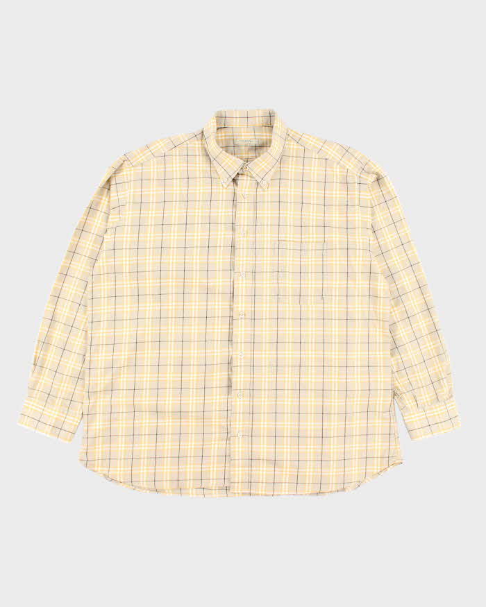 Vintage Y2K Burberry Checked Button Up Shirt - XL