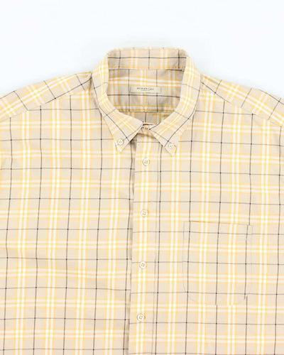 Vintage Y2K Burberry Checked Button Up Shirt - XL