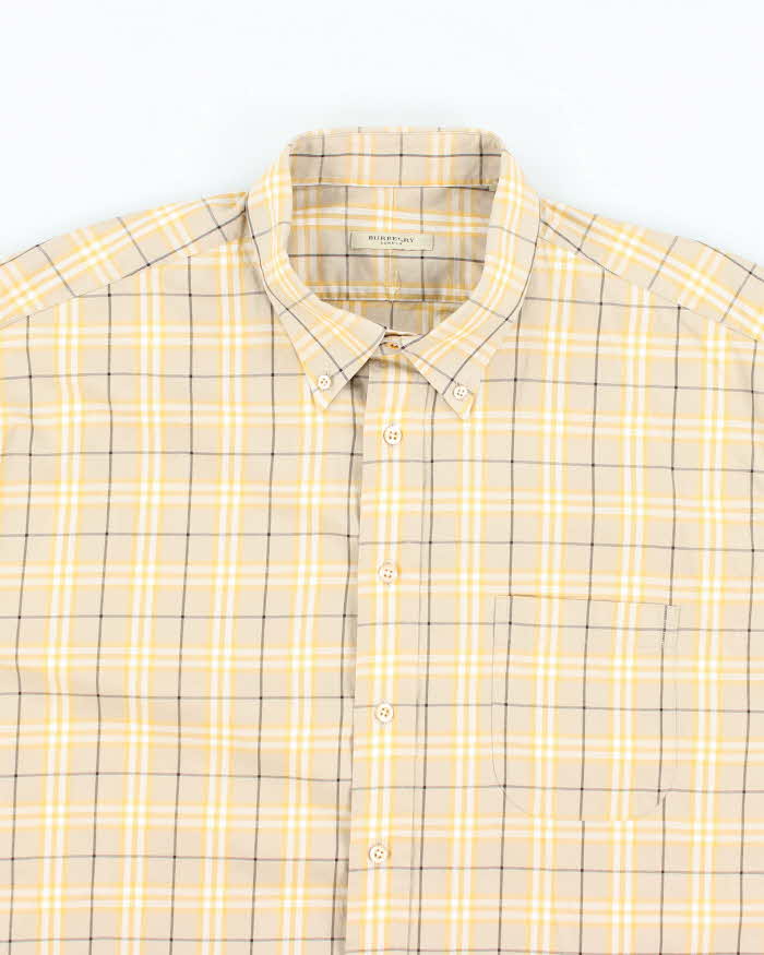 Vintage Y2K Burberry Checked Button Up Shirt - XL