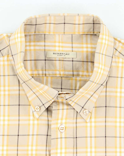 Vintage Y2K Burberry Checked Button Up Shirt - XL