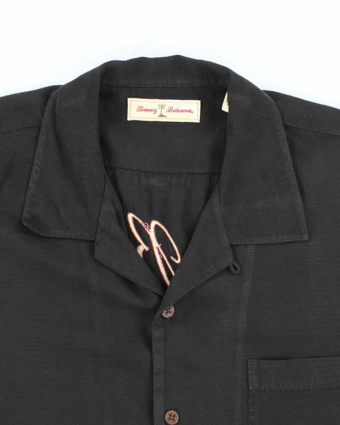 Vintage Tommy Bahama Embroidered Hawaiian Silk Shirt - L