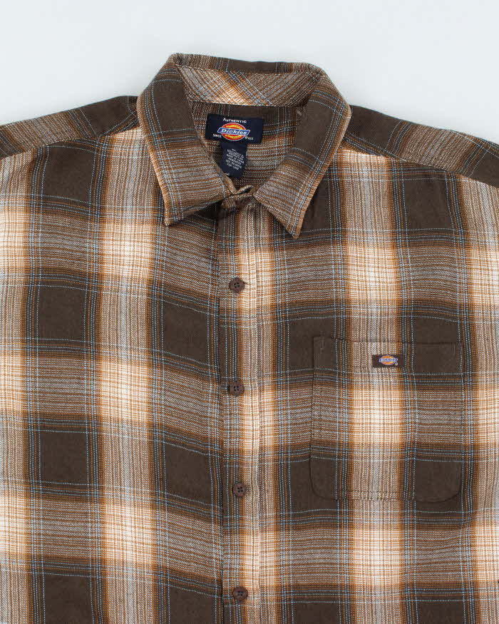Vintage Dickies Woven Checked Short Sleeve Shirt - XL