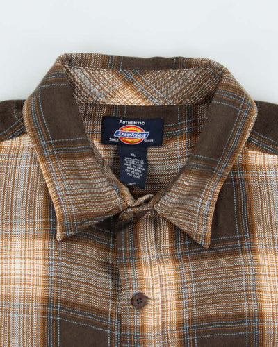 Vintage Dickies Woven Checked Short Sleeve Shirt - XL