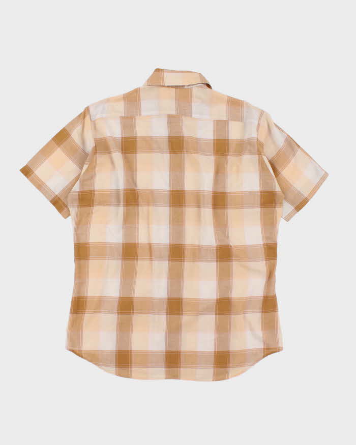 Vintage 70s Arrow Checked Short Sleeve Shirt - L