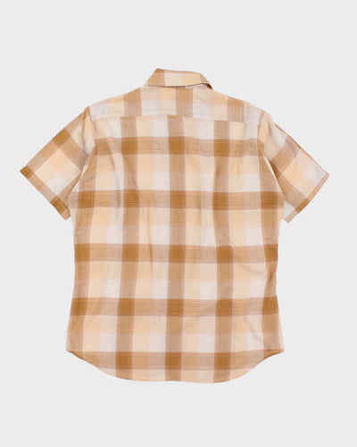 Vintage 70s Arrow Checked Short Sleeve Shirt - L