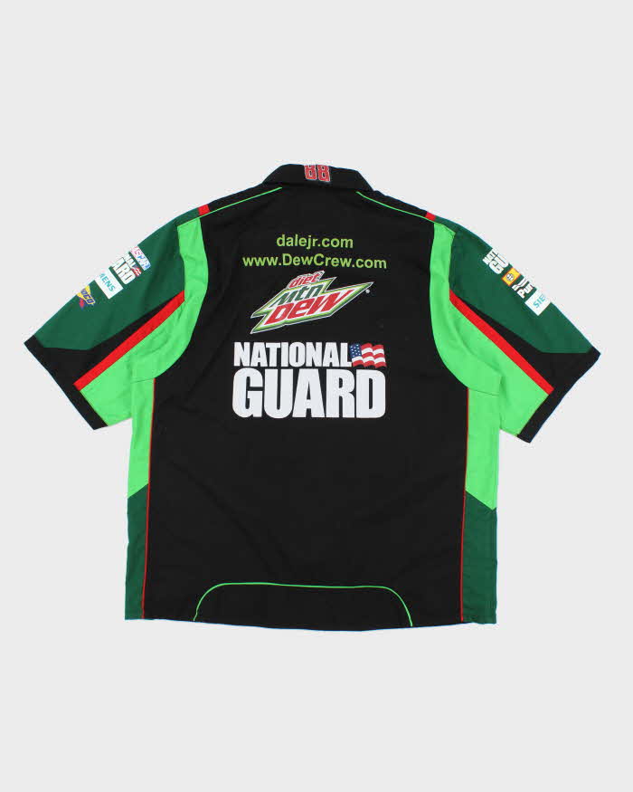 Vintage 2000's Nascar Mountain Dew Car Racing Short Sleeve Shirt - L