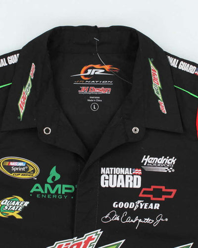 Vintage 2000's Nascar Mountain Dew Car Racing Short Sleeve Shirt - L