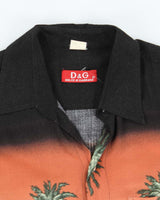 Vintage Y2K Dolce &amp; Gabbana Palm Tree Printed Hawaiian Shirt - L