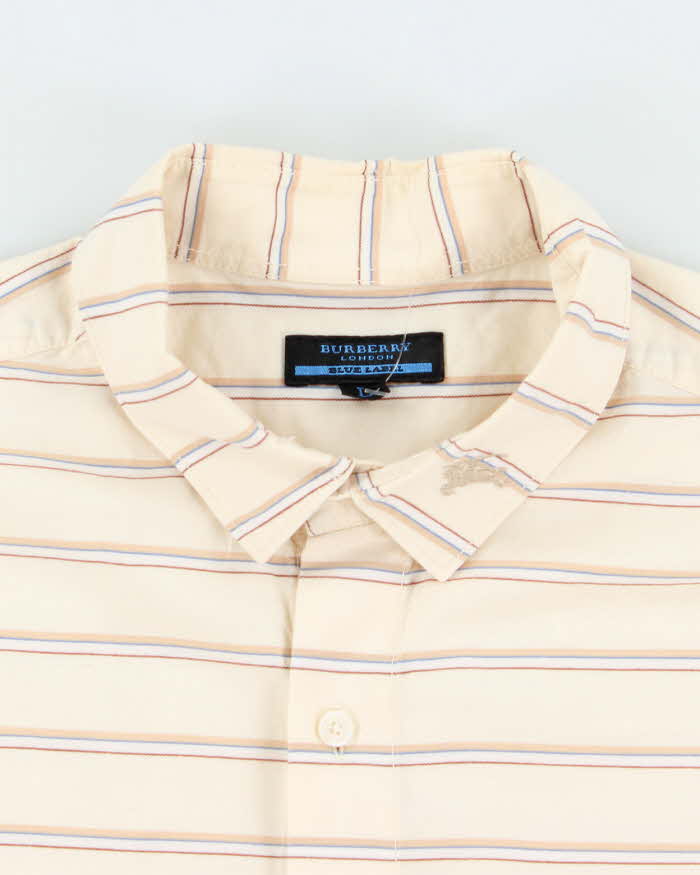 Vintage 90's Burberry Brit Horizontal Striped Shirt - L
