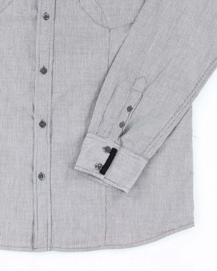 Vintage Y2K Eighty Eight Pin Striped Button Up Shirt - XL