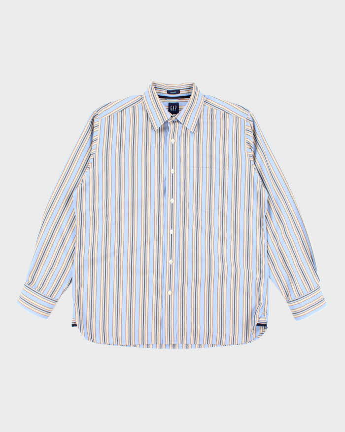 Vintage 2000's GAP Striped Long-sleeved Shirt - M