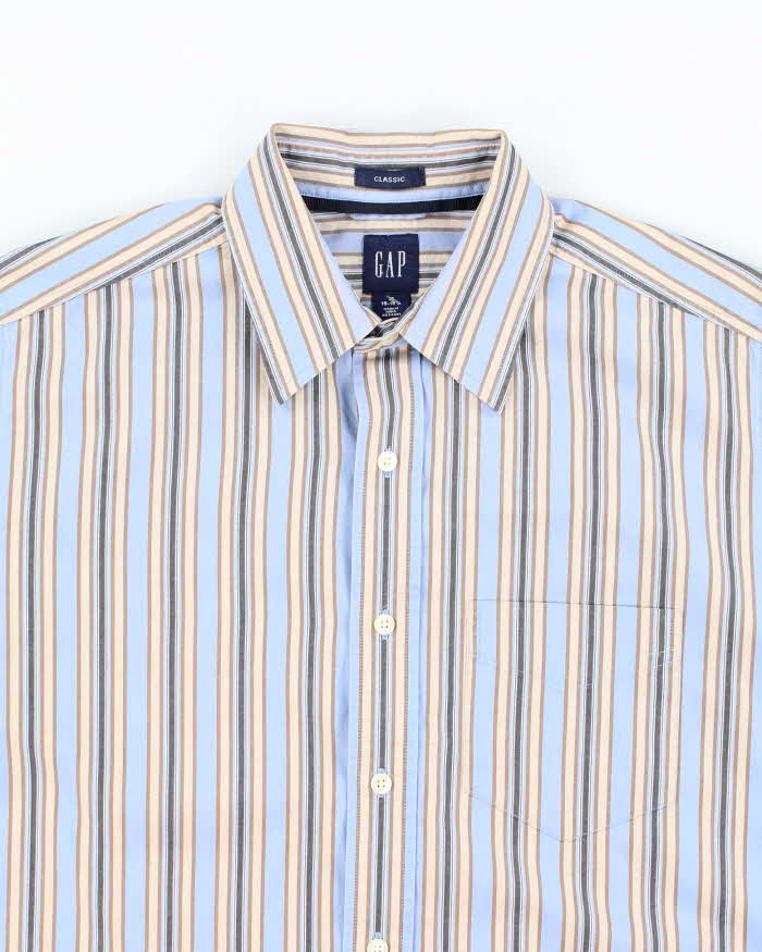 Vintage 2000's GAP Striped Long-sleeved Shirt - M