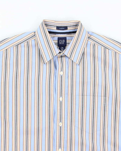 Vintage 2000's GAP Striped Long-sleeved Shirt - M