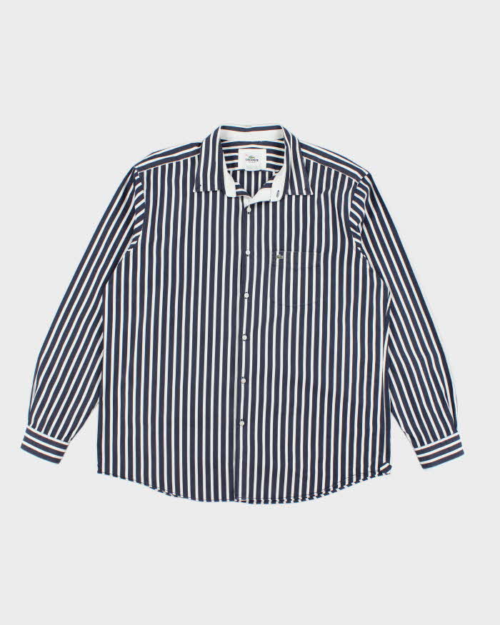 Vintage 2000's Lacoste Striped Button Up Shirt - L