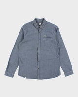 Vintage Lacoste Blue Plain Button Up Shirt - M