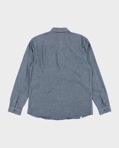 Vintage Lacoste Blue Plain Button Up Shirt - M