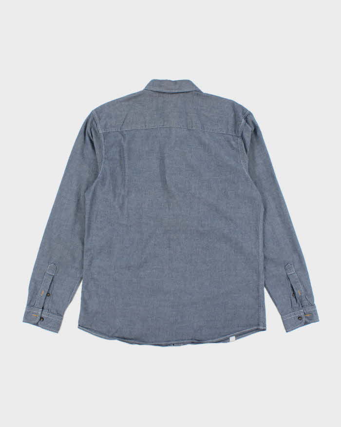 Vintage Lacoste Blue Plain Button Up Shirt - M