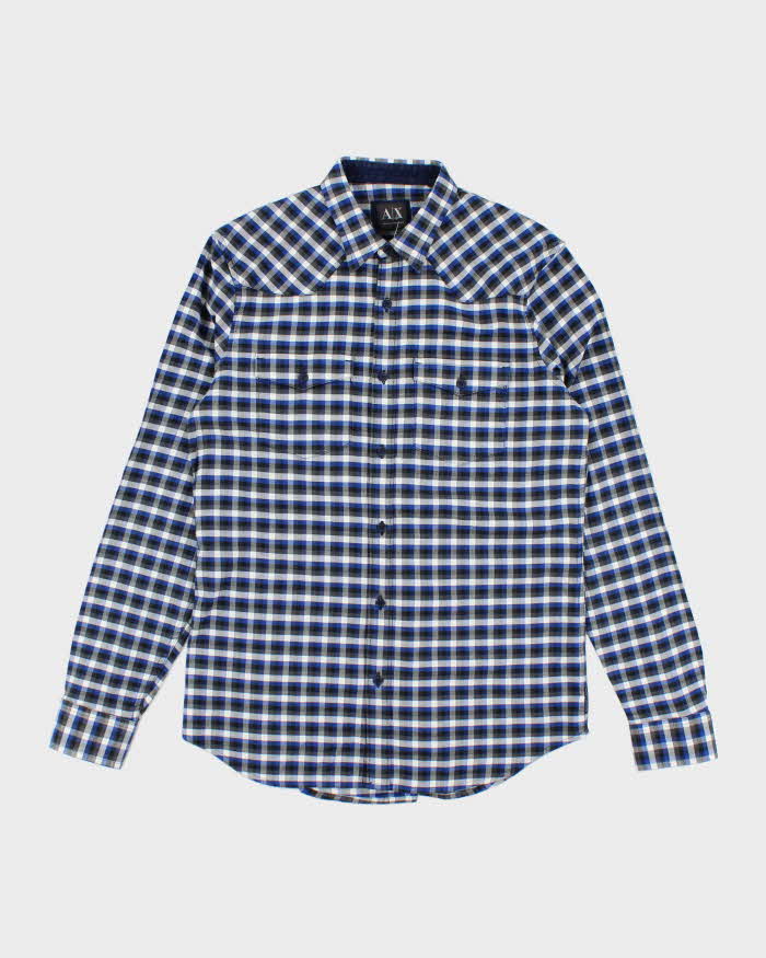Vintage Y2K Armani Exchange Button Up Flannel Shirt - S